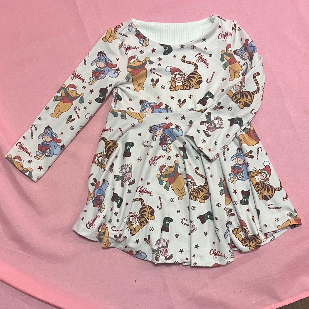 Disney Boutique Winnie the Pooh Print Long Sleeve Dress